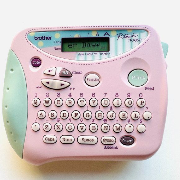 3205 BROTHER P TOUCH LABEL MAKER MACHINE PASTEL COMBINATION STATIONERY OFFICE - Picture 2 of 9
